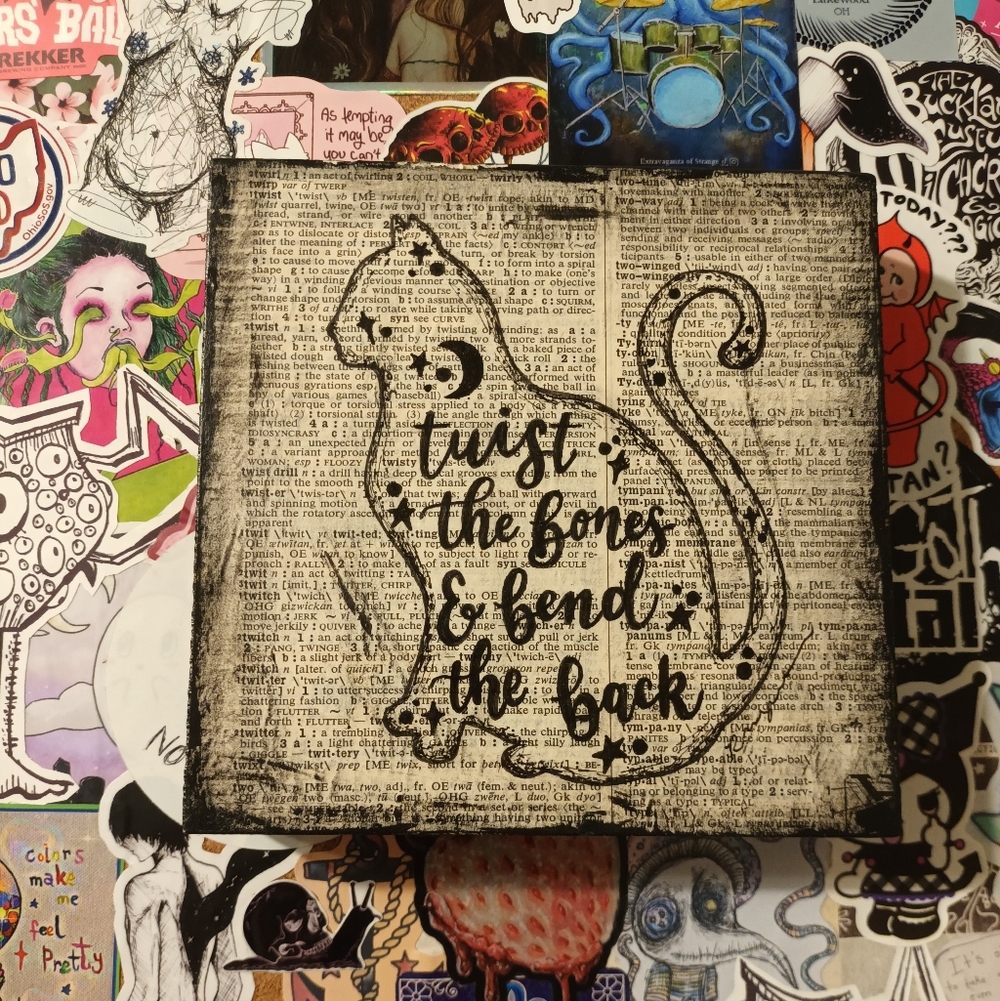 Hocus Pocus "Twist The Bones And Bend The Back" Woodblock Art